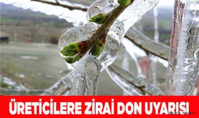 Üreticilere zirai don uyarısı