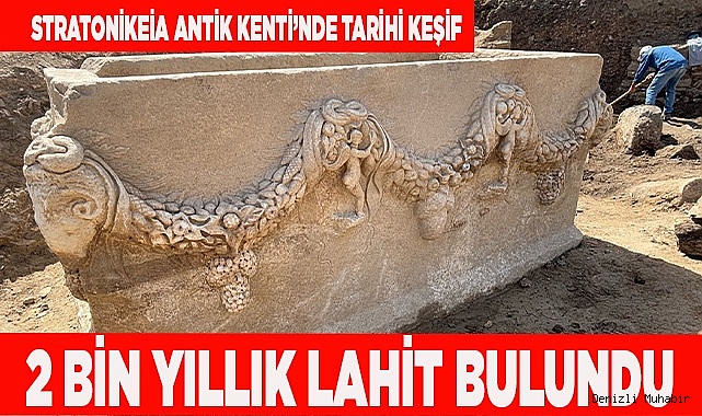 Stratonikeia’da 2.000 Yıllık Girlandlı Lahit Bulundu