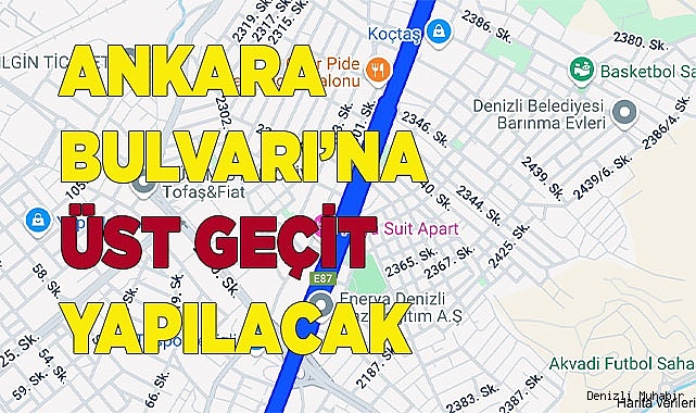 ANKARA BULVARI’NA ÜST GEÇİT YAPILACAK