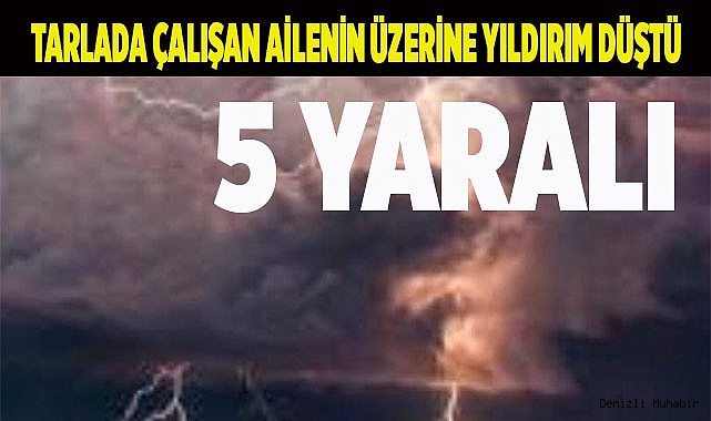Tarlada çalışan ailenin üzerine yıldırım düştü: 5 yaralı
