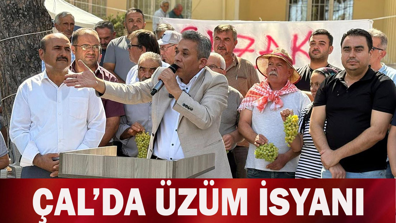 ÇAL’DA ÜZÜM İSYANI