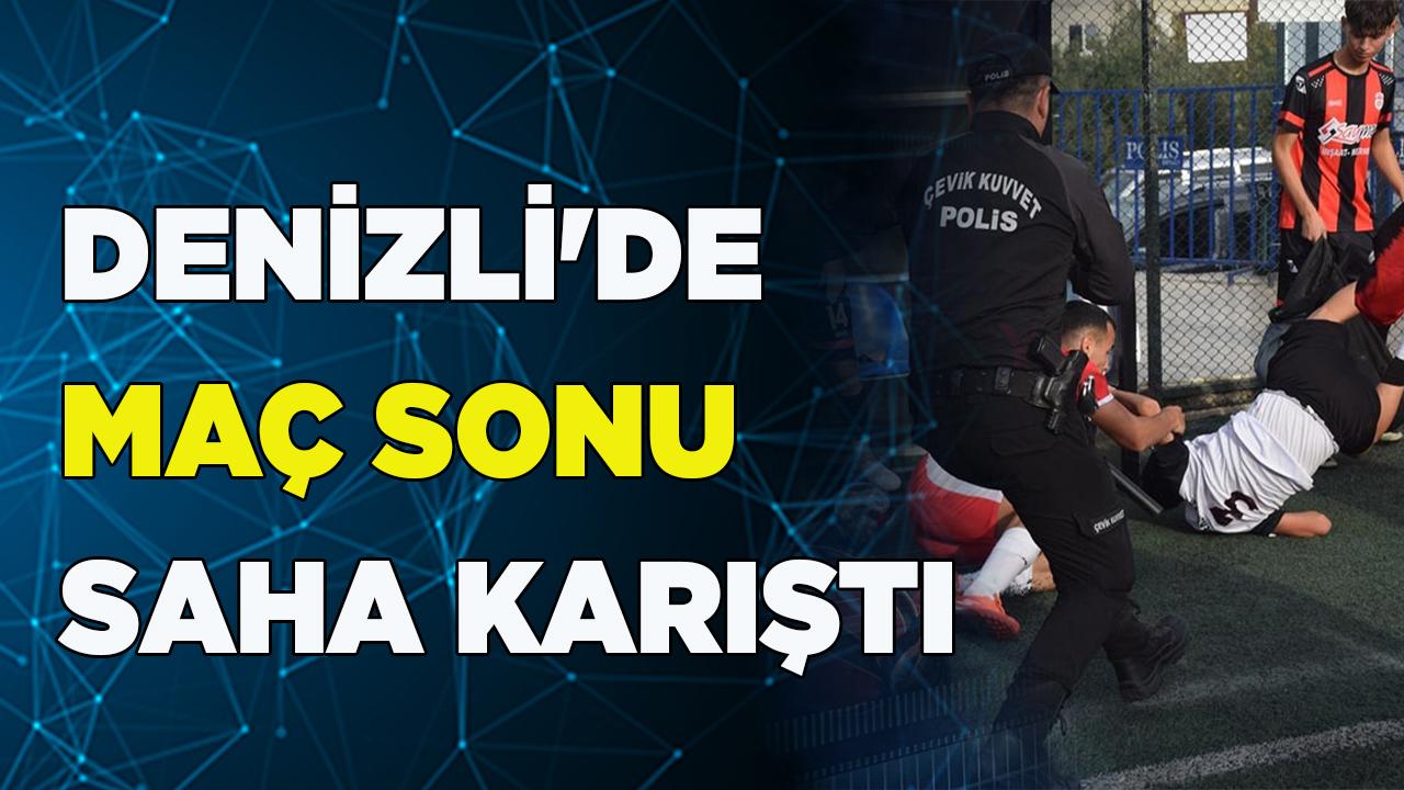 DENİZLİ'DE MAÇ SONU SAHA KARIŞTI