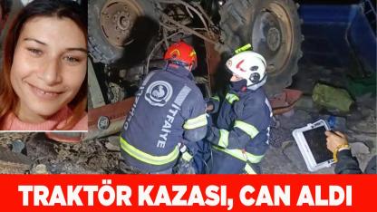 Devrilen traktörün altında kaldı
