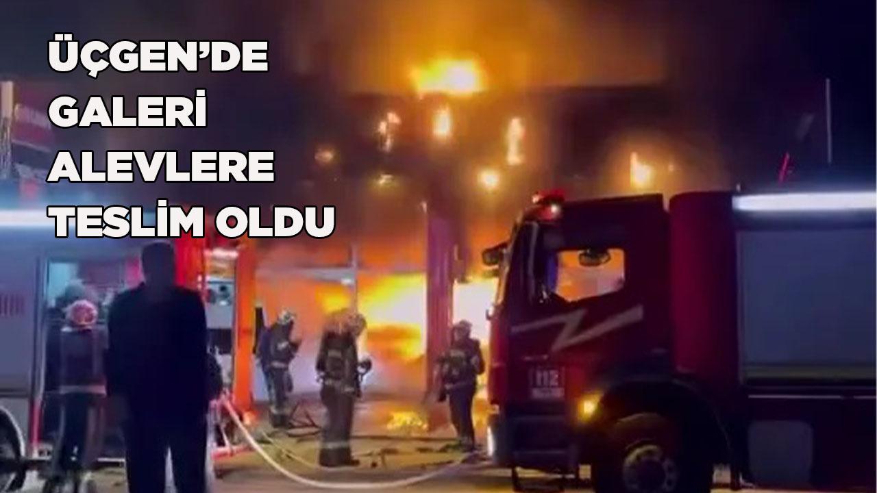 Üçgen'de galeri alevlere teslim oldu