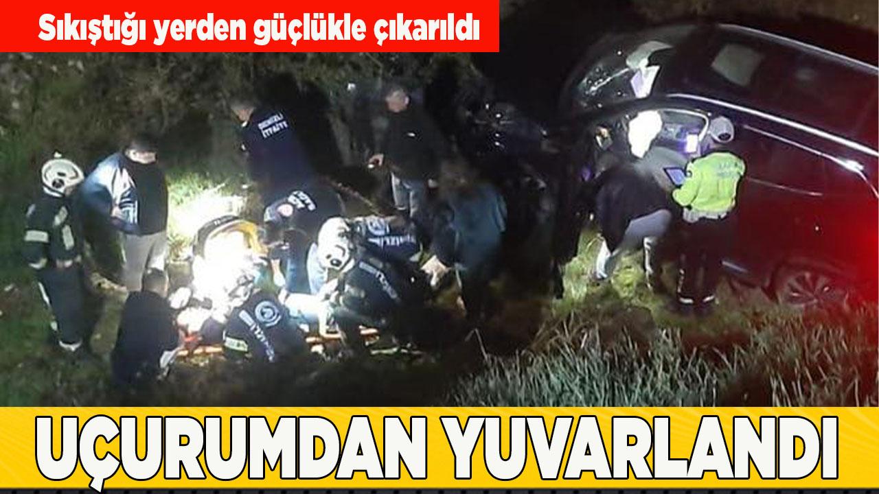 UÇURUMDAN YUVARLANDI