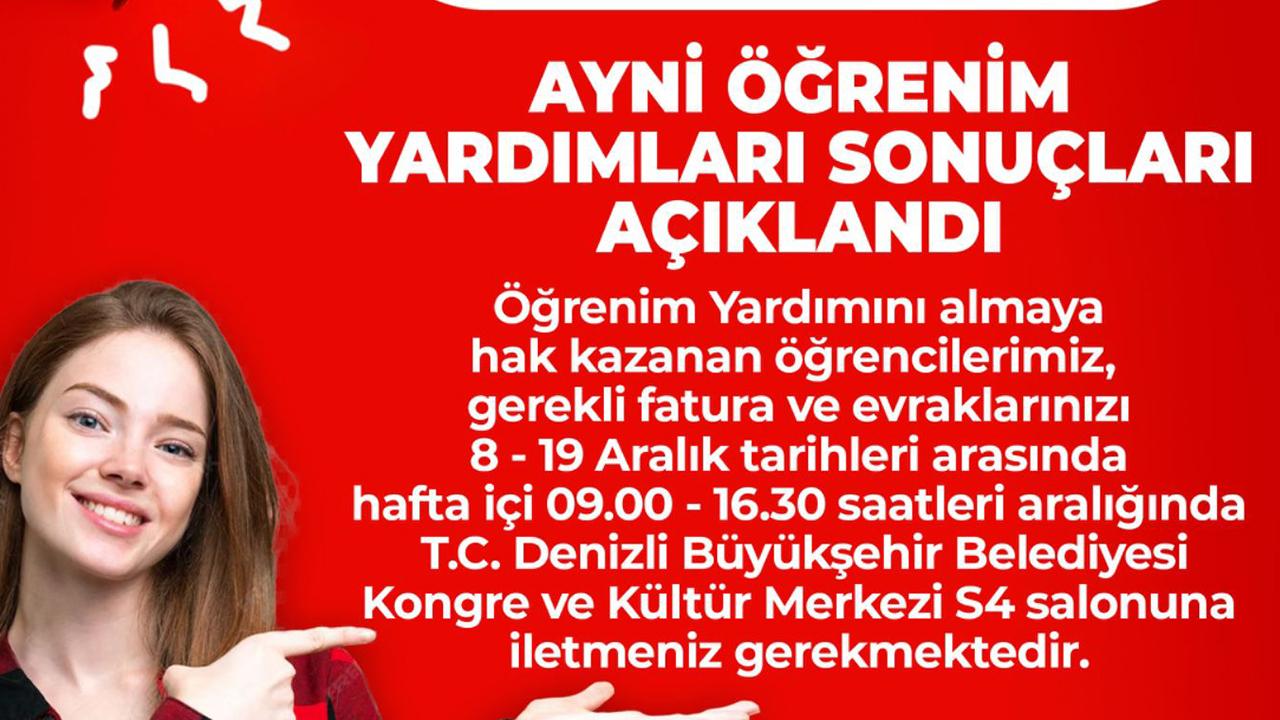 Denizli'de öğrenim desteği için fatura teslim süreci başladı