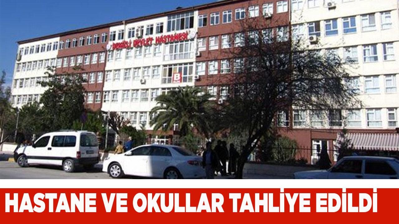 Denizli'de Hastane Ve Okullar Tahliye Edildi