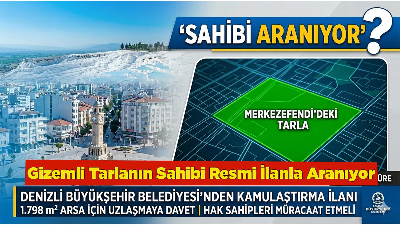 Merkezefendi İlçesindeki Tarlanın Sahibi İlanla Aranıyor