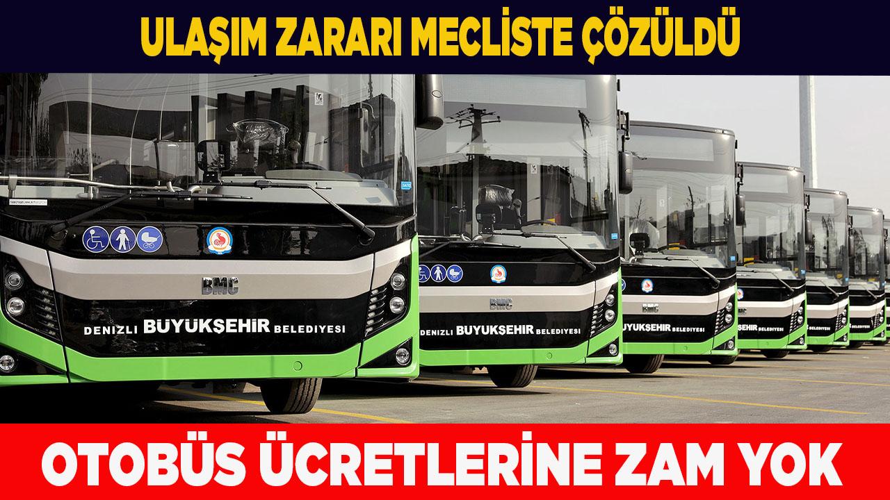 Otobüs Ücretlerine Zam Yok