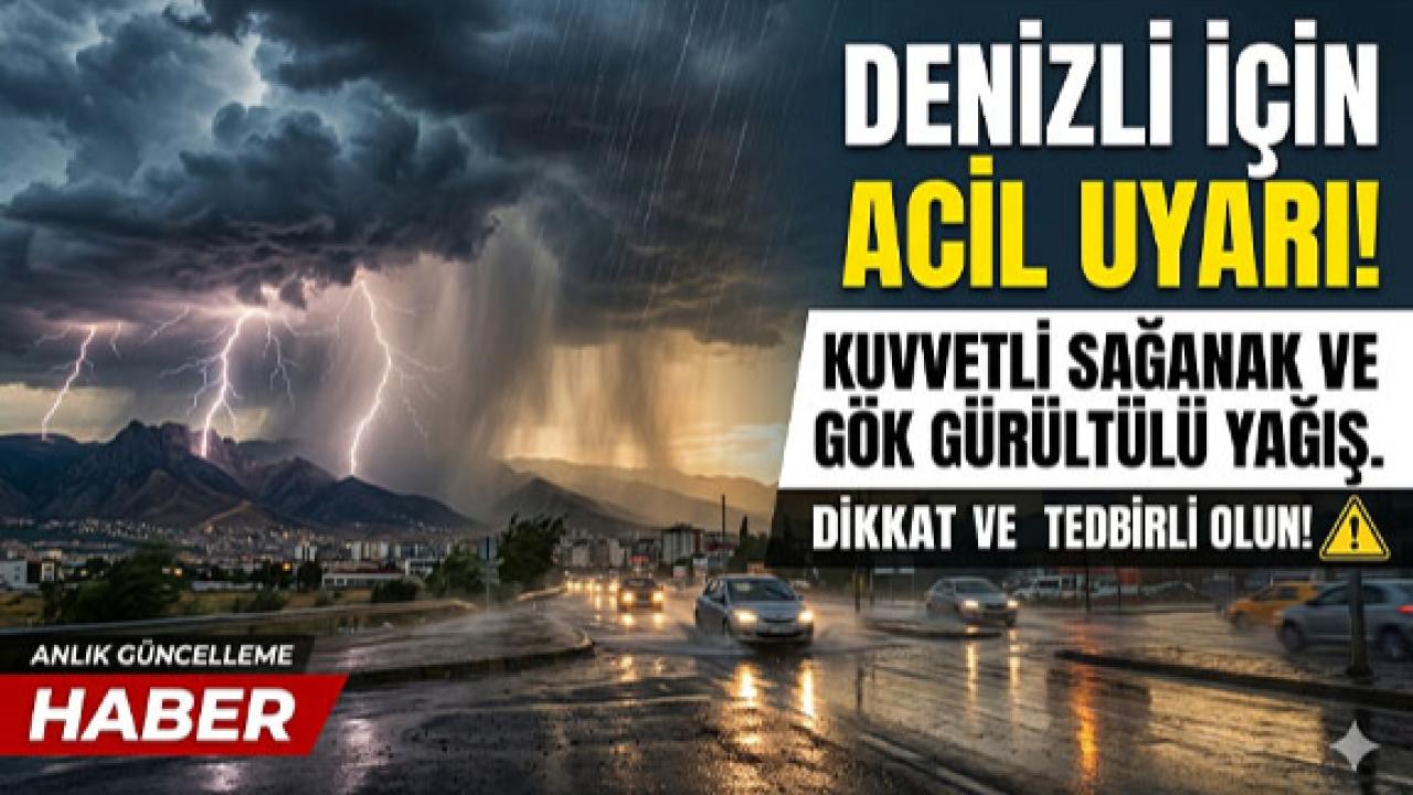 Denizli için sarı kodlu acil hava uyarısı