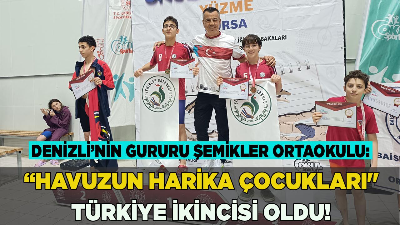 DENİZLİ’NİN "HARİKA ÇOCUKLARI" TÜRKİYE İKİNCİSİ OLDU