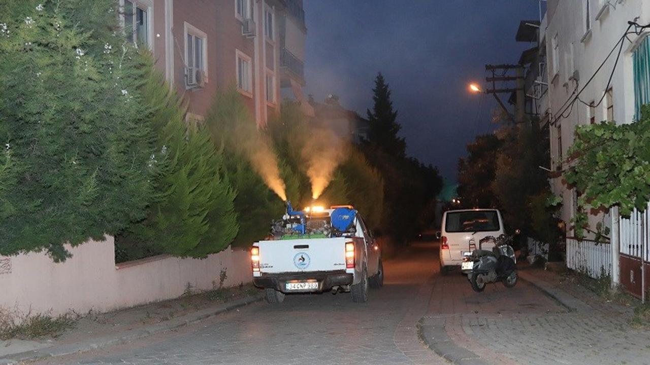 PAMUKKALE’DE 61 MAHALLEDE GECE İLAÇLAMALARI BAŞLADI