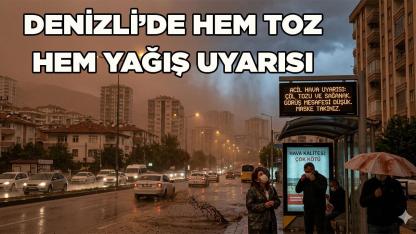 Denizli’de Hem Toz Hem Yağış Uyarısı