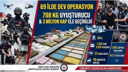 69 İlde Dev Devasa Uyuşturucu Operasyonu