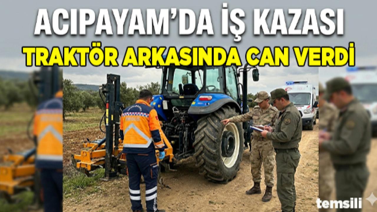 Acıpayamda kahreden iş kazası traktör arkasında can verdi