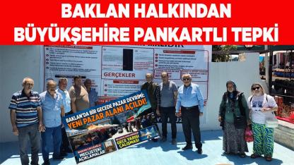 Baklan halkından Büyükşehire pankartlı tepki