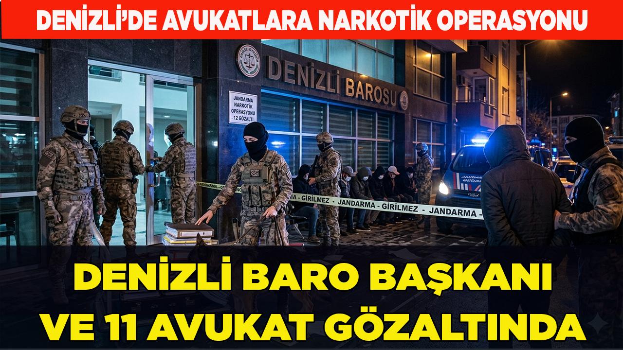 Denizli’de Avukatlara Narkotik Operasyonu