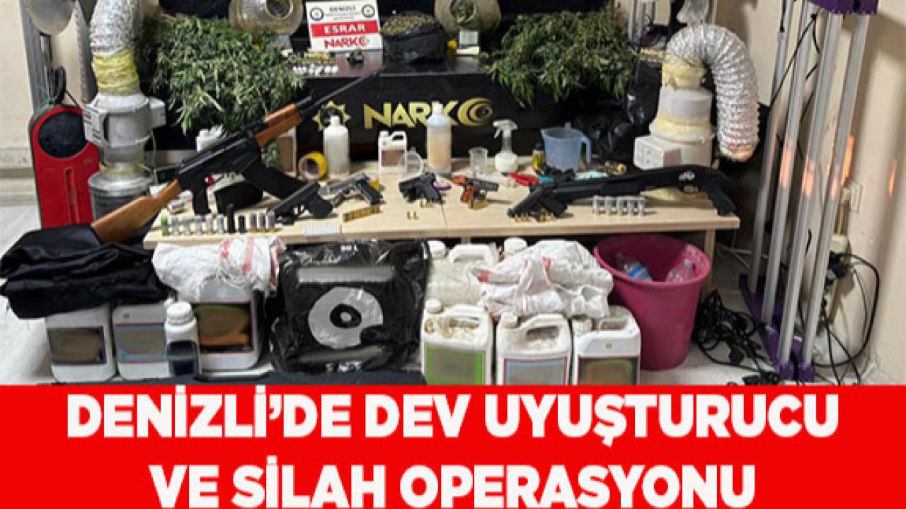 Denizli’de Dev Uyuşturucu ve Silah Operasyonu