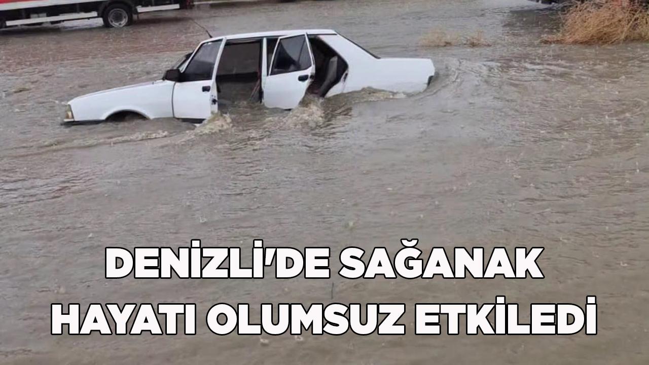 Denizli'de Sağanak Hayatı Olumsuz Etkiledi