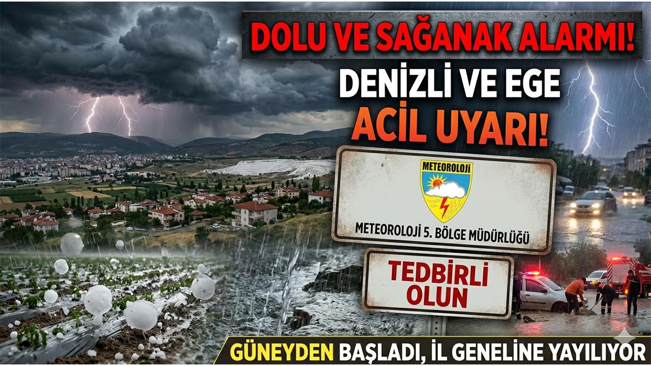 Ege Alarmda Sağanak ve Dolu Geliyor