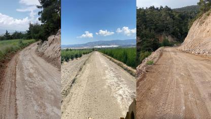 PAMUKKALE BELEDİYESİ ARAZİ YOLU AÇMAYA DEVAM EDİYOR