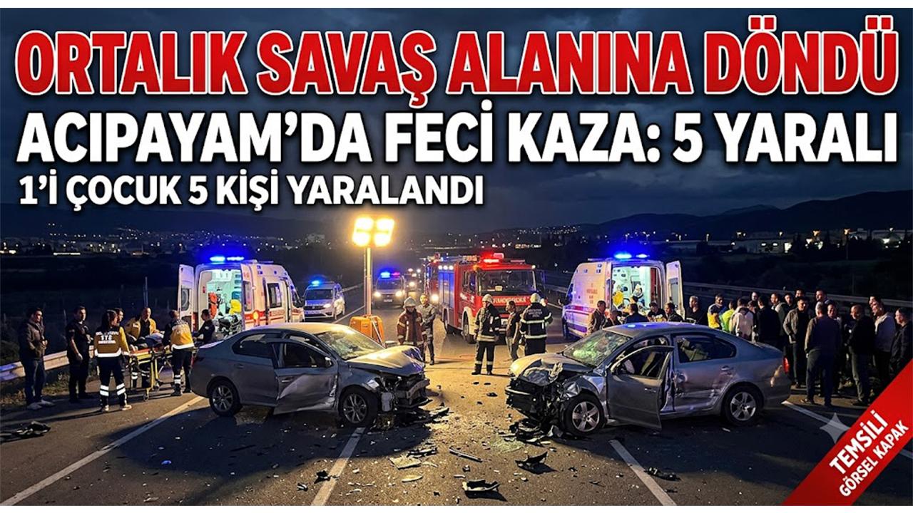 Acıpayam'da Korkunç Kaza Ortalık Savaş Alanı gibi...