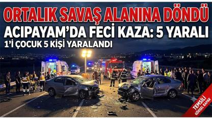 Acıpayam'da Korkunç Kaza Ortalık Savaş Alanı gibi...