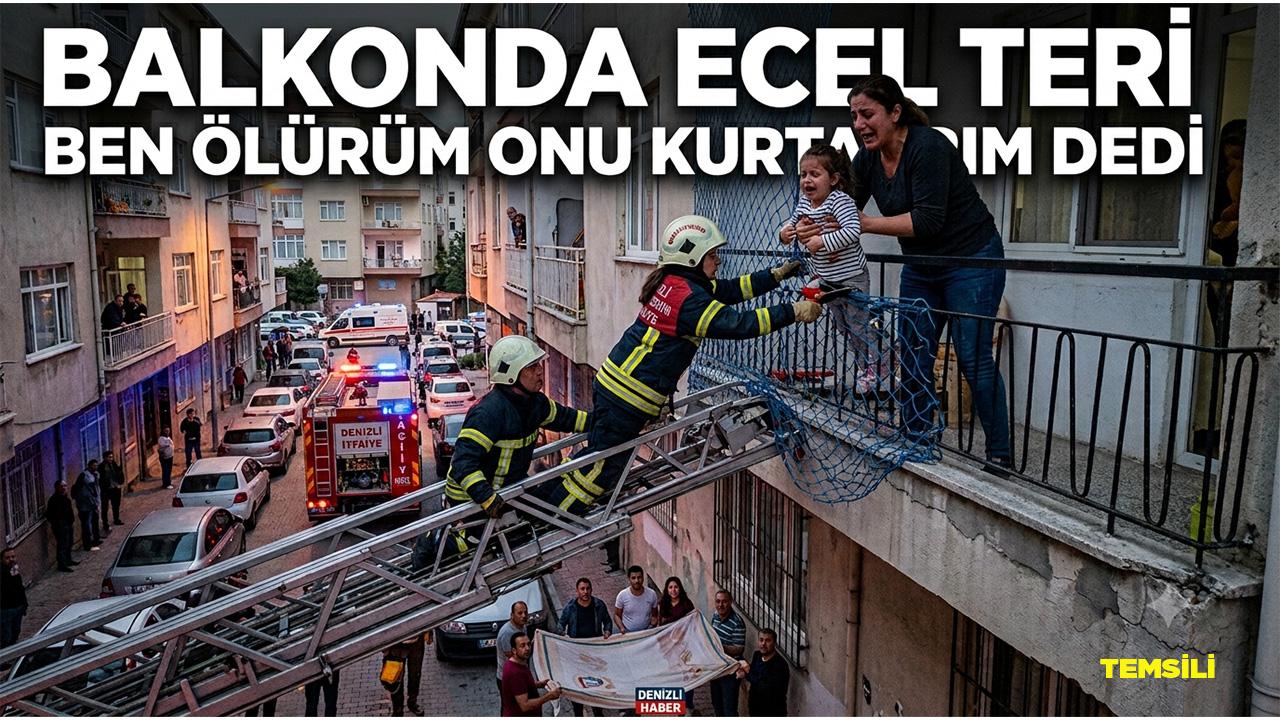 Balkon Filesinde Asılı Kalan Çocuğu İtfaiye Kurtardı