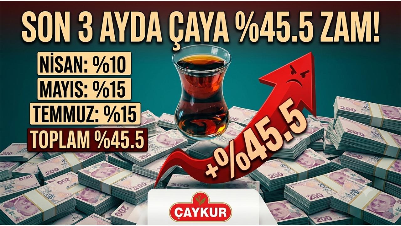 Çaya Üçüncü Zam Geldi