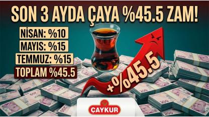 Çaya Üçüncü Zam Geldi