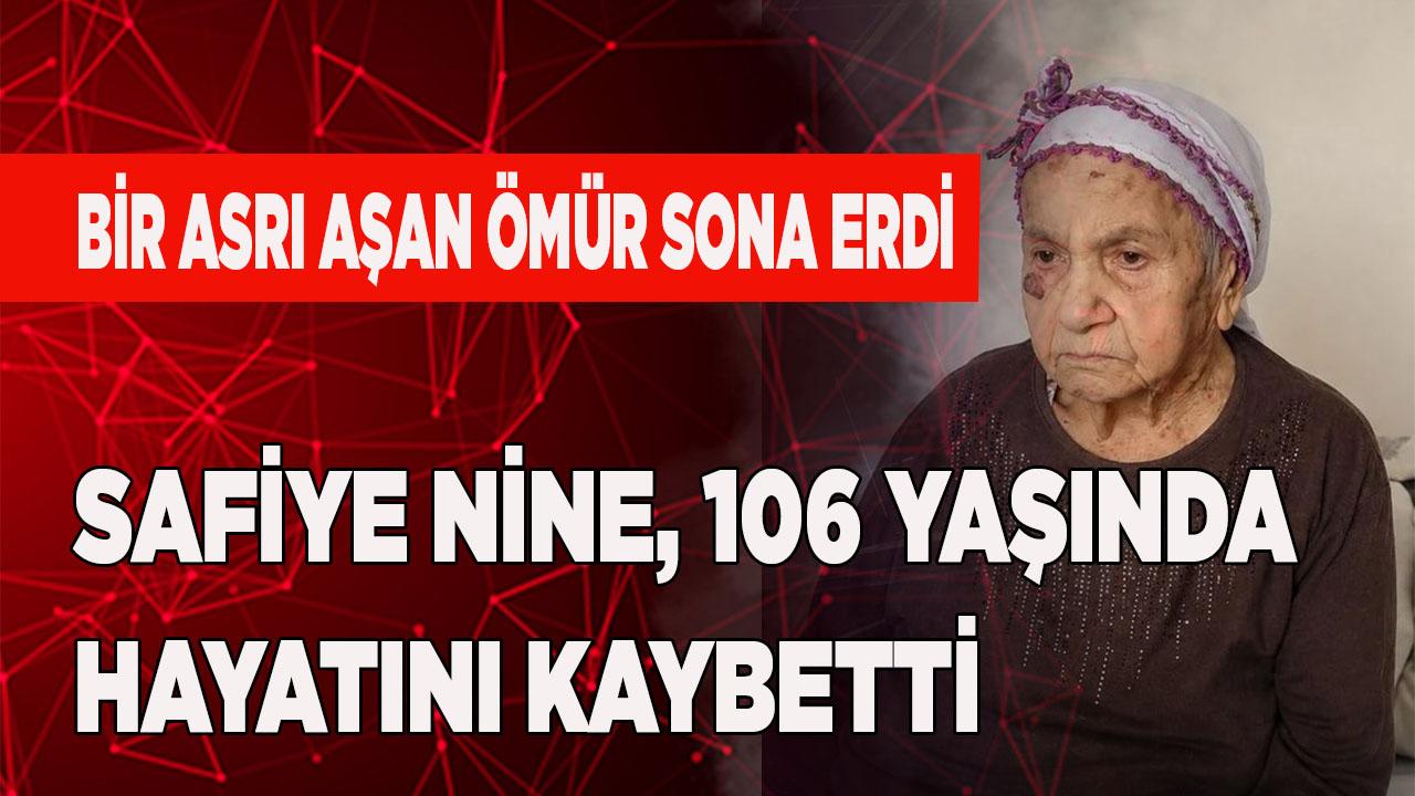 Cumhuriyetin Asırlık Tanığı Safiye Şirin Hayatını Kaybetti