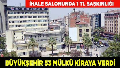 Denizli Büyükşehir Belediyesi 53 iş yerini kiraya verdi