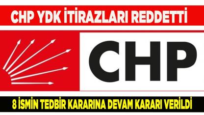 CHP YDK itirazları reddetti
