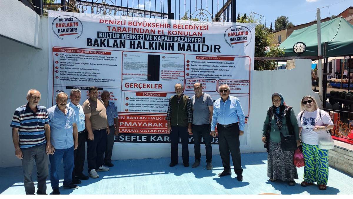Baklan halkından Büyükşehire pankartlı tepki