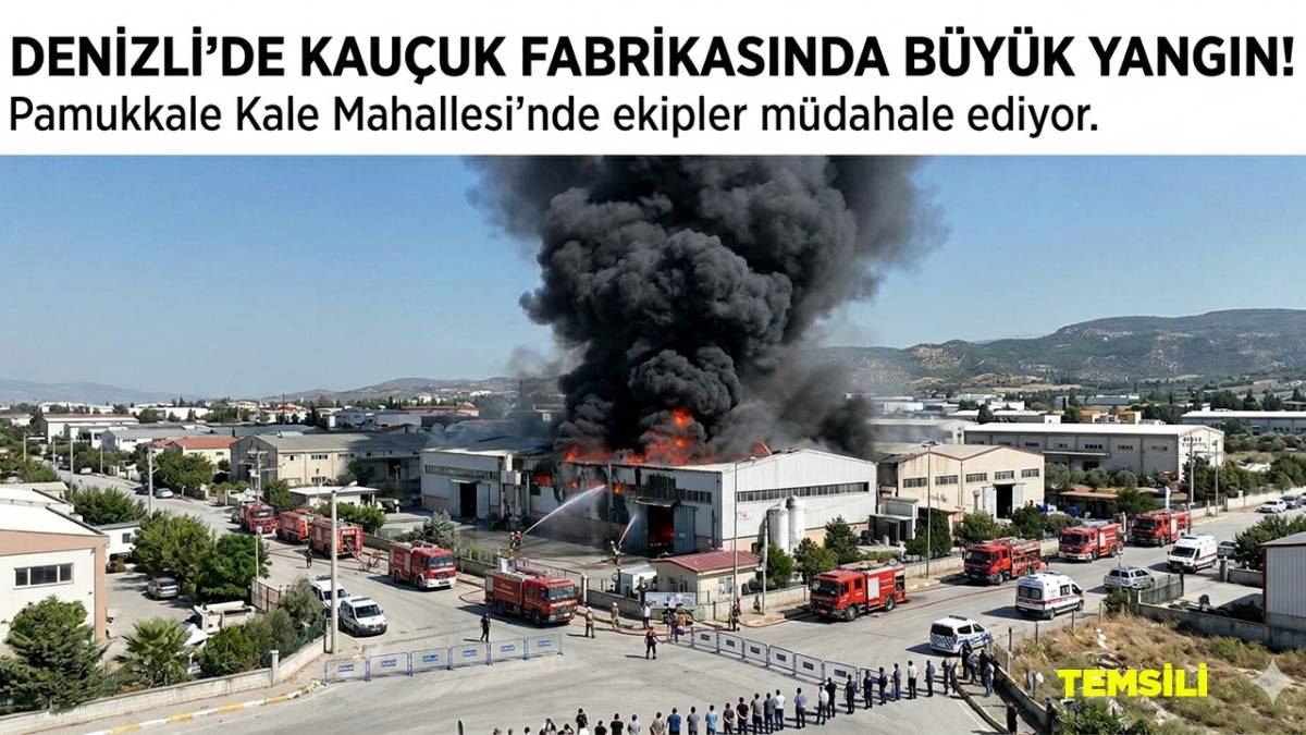 Pamukkale’de Kauçuk Fabrikasında Yangın