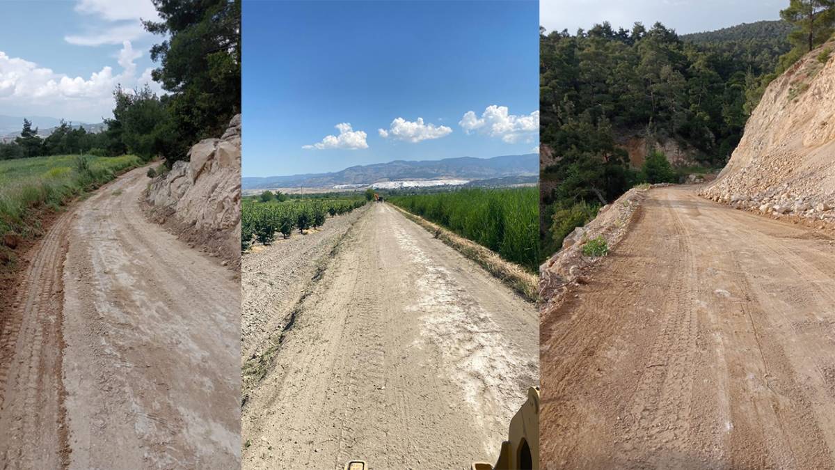 PAMUKKALE BELEDİYESİ ARAZİ YOLU AÇMAYA DEVAM EDİYOR